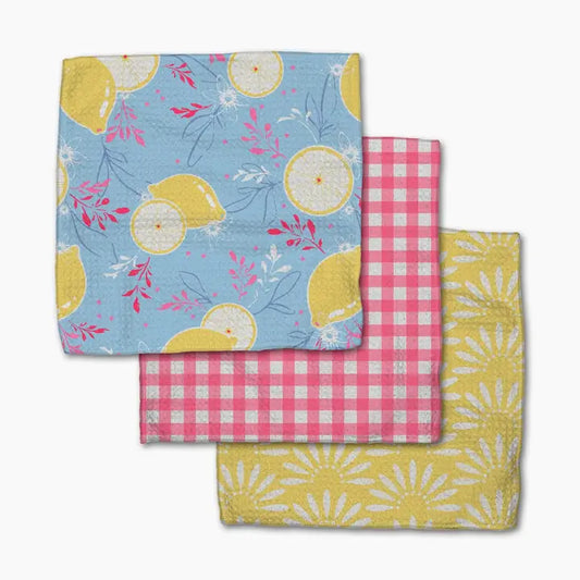 Geometry Lemon Pop Dishcloth Set
