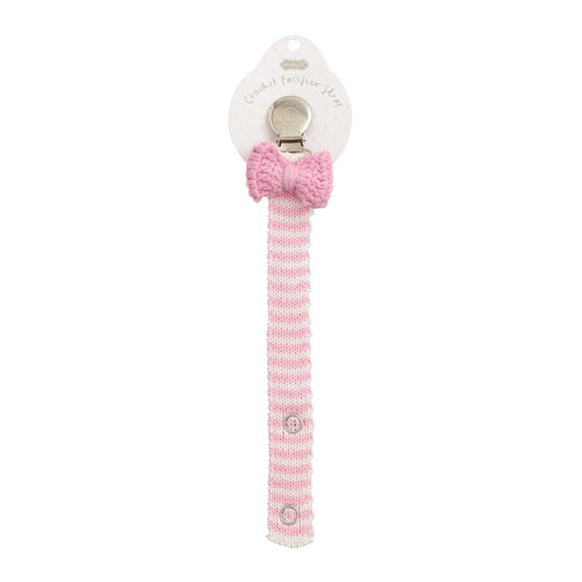 MUD PIE PINK BOW CROCHET PACY STRAP