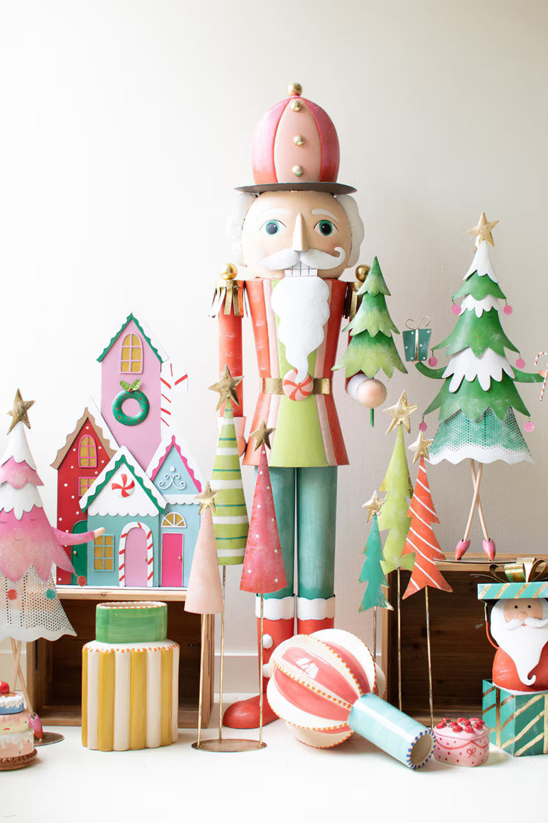 Kalalou Painted Metal Christmas Tree Trios