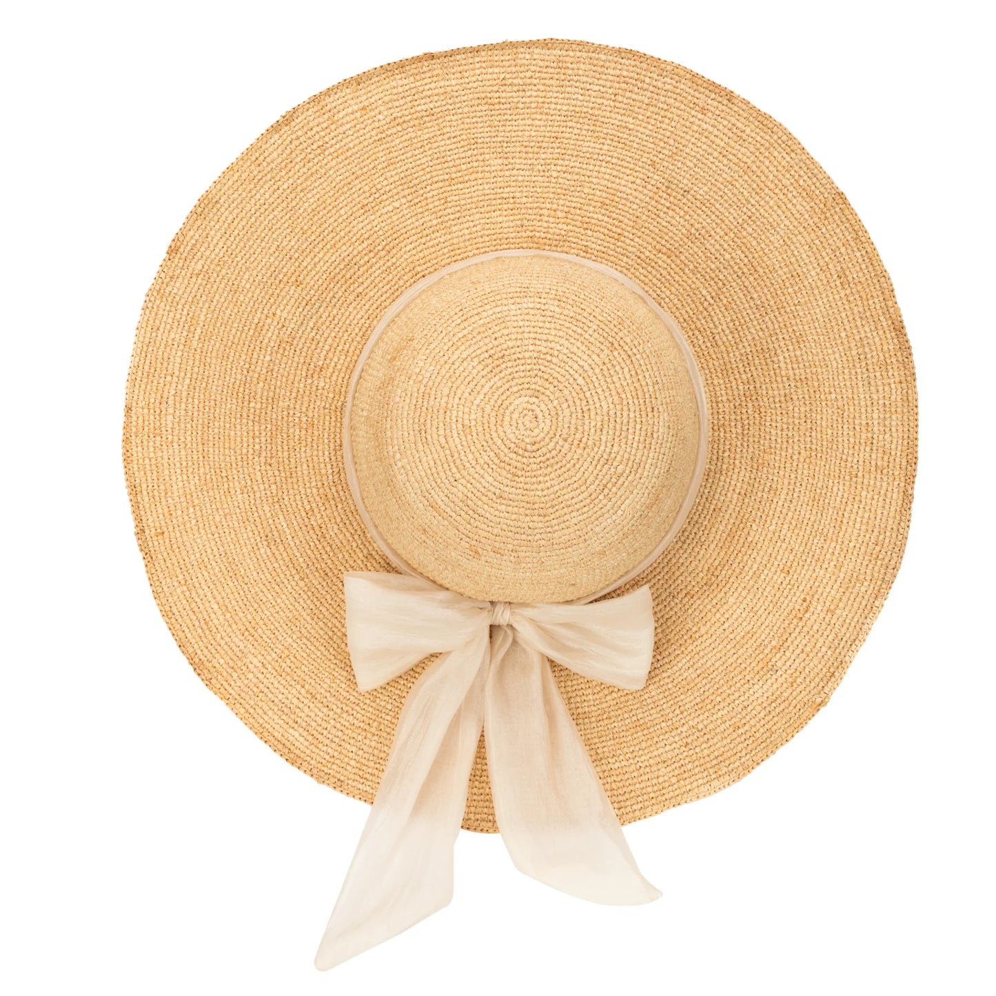 San Diego Hat The Lily - Fine Raffia Straw Round Crown