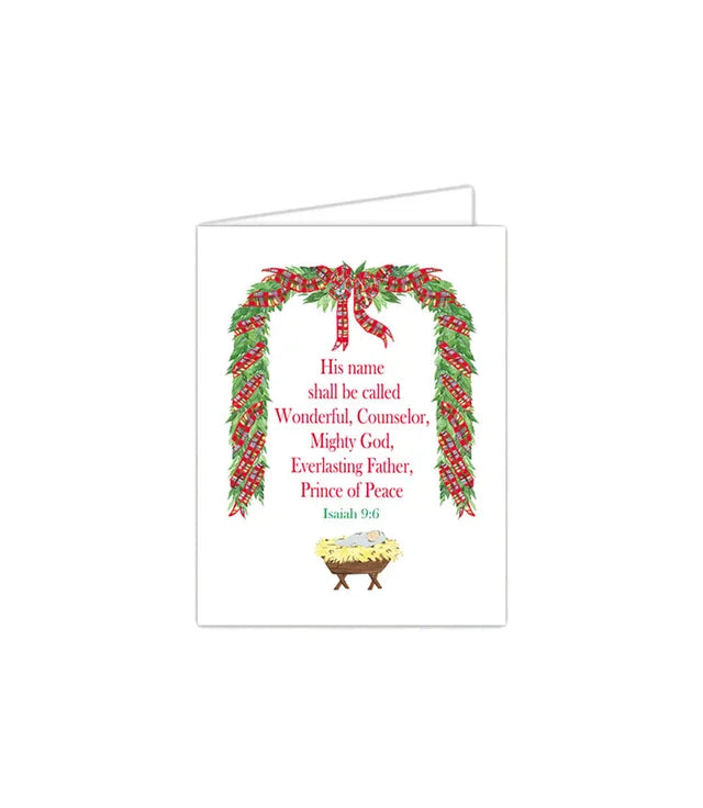 Standing on the Word Notecard Nativity with verse: Isaiah 9:6 His name shall be called