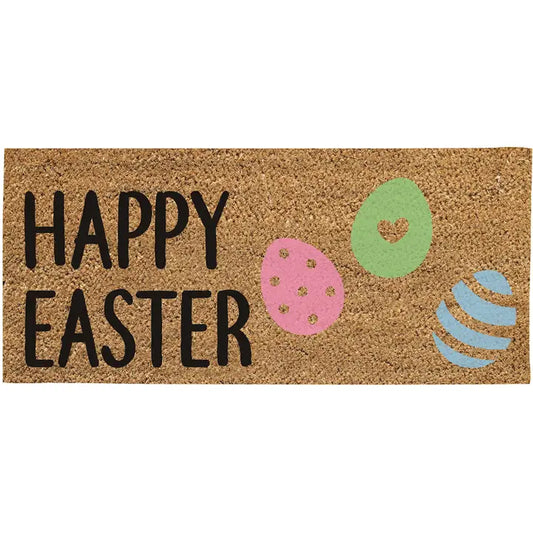Evergreen Enterprises Happy Easter Flocked Sassafras Coir Switch Mat