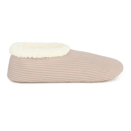 Snoozies! Womens Solid Corduroy Slipper With Memory Foam Sole Smoke Grey