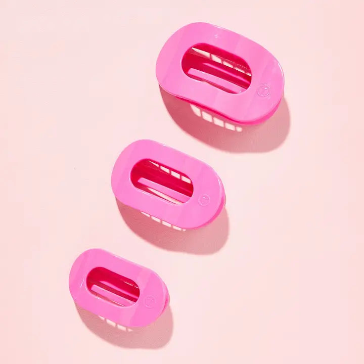 Teleties Flat Round Hair Clip | Medium | Tropical Punch