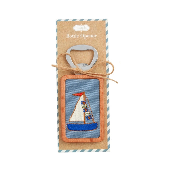 MUD PIE BOAT EMBROIDERED BOTTLE OPENER