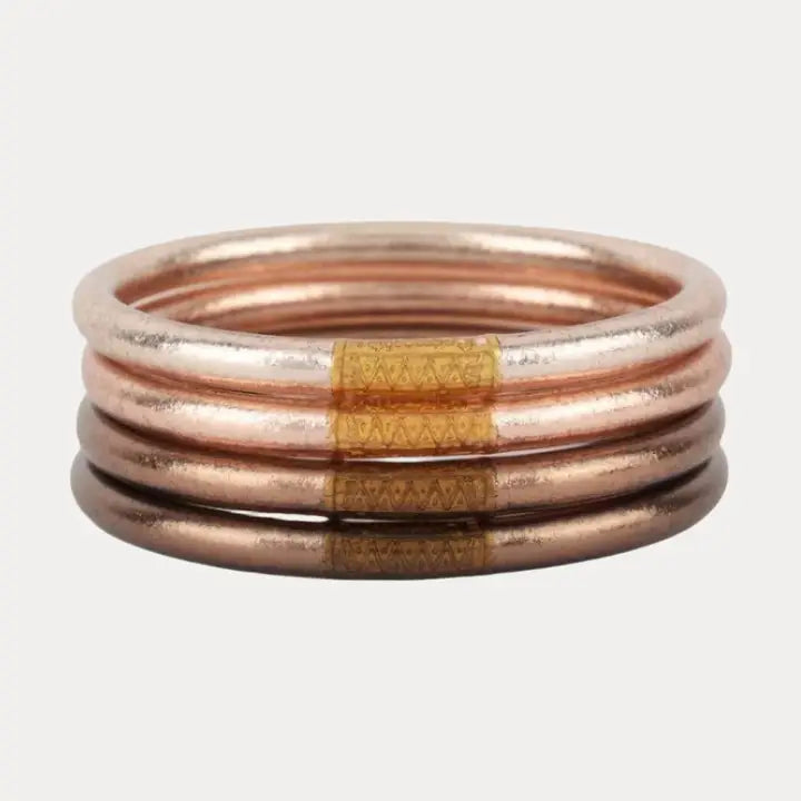 BuDhaGirl Fawn All Weather Bangles® (Set of 4) - Serenity Prayer