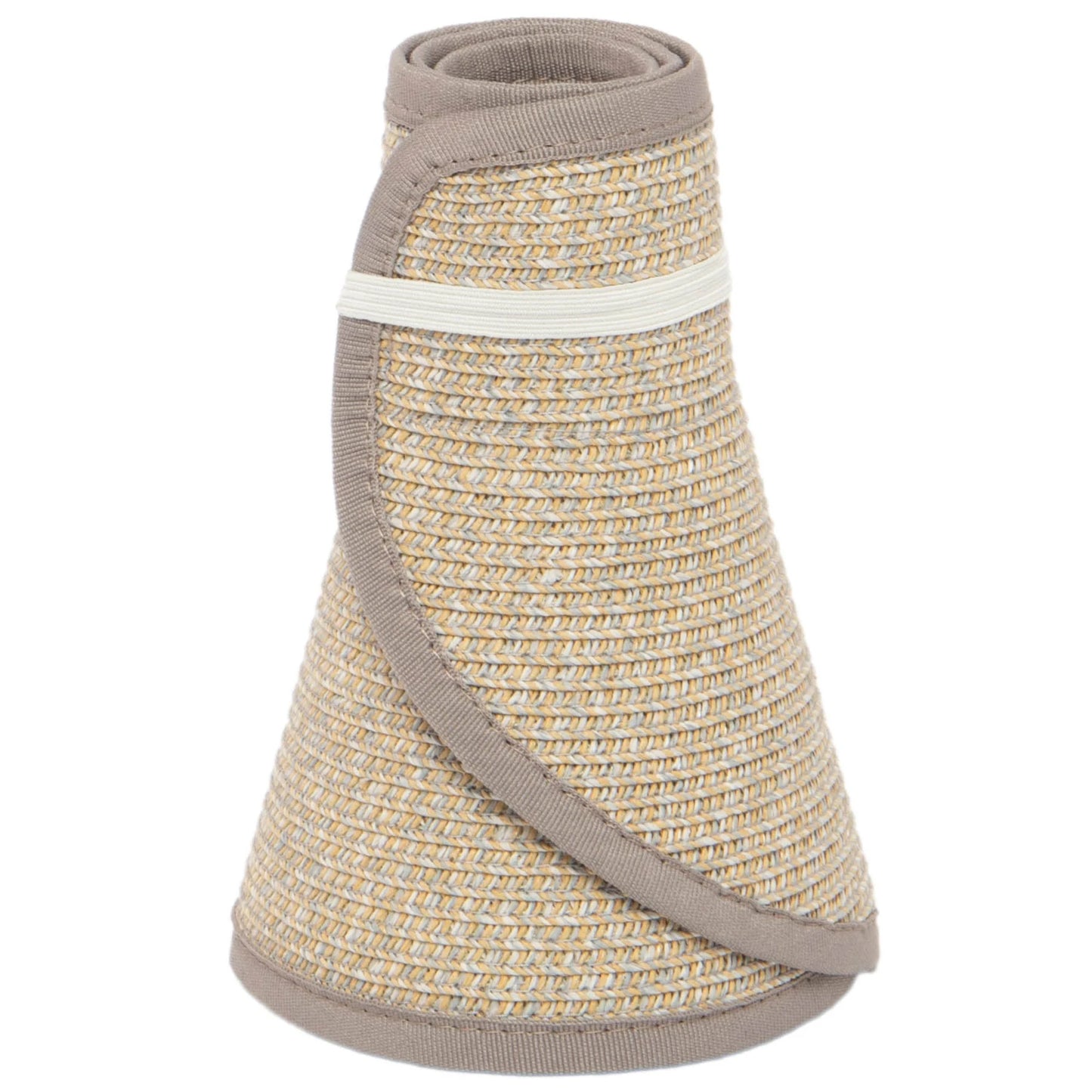 San Diego Hat Company's Signature Women's Ultrabraid Large Brim Visor-Grey/Tan