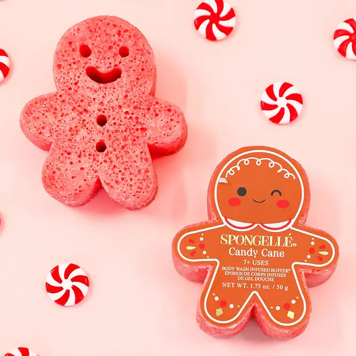 Spongelle Candy Cane Gingerbread Holiday Buffer