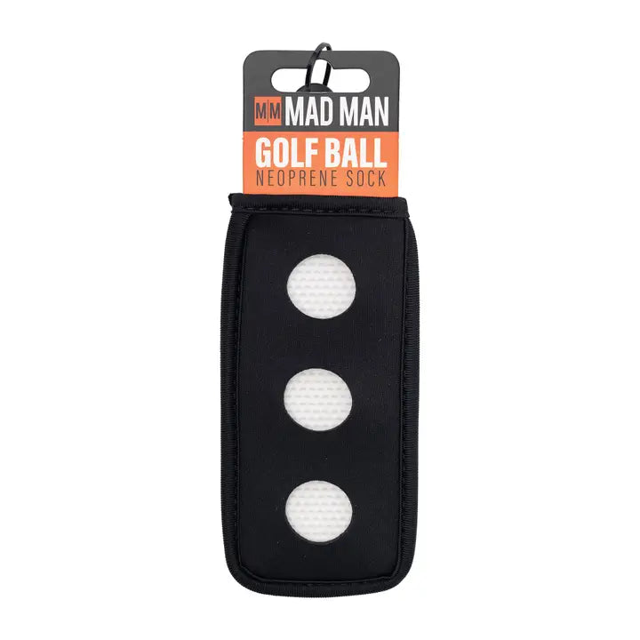 Mad Man Golf Ball Neoprene Sock | Neoprene Golf Ball Carry Bag