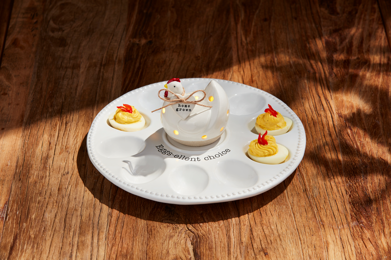 MUD PIE DEVILED EGG TRAY LIGHT-UP HOLDER