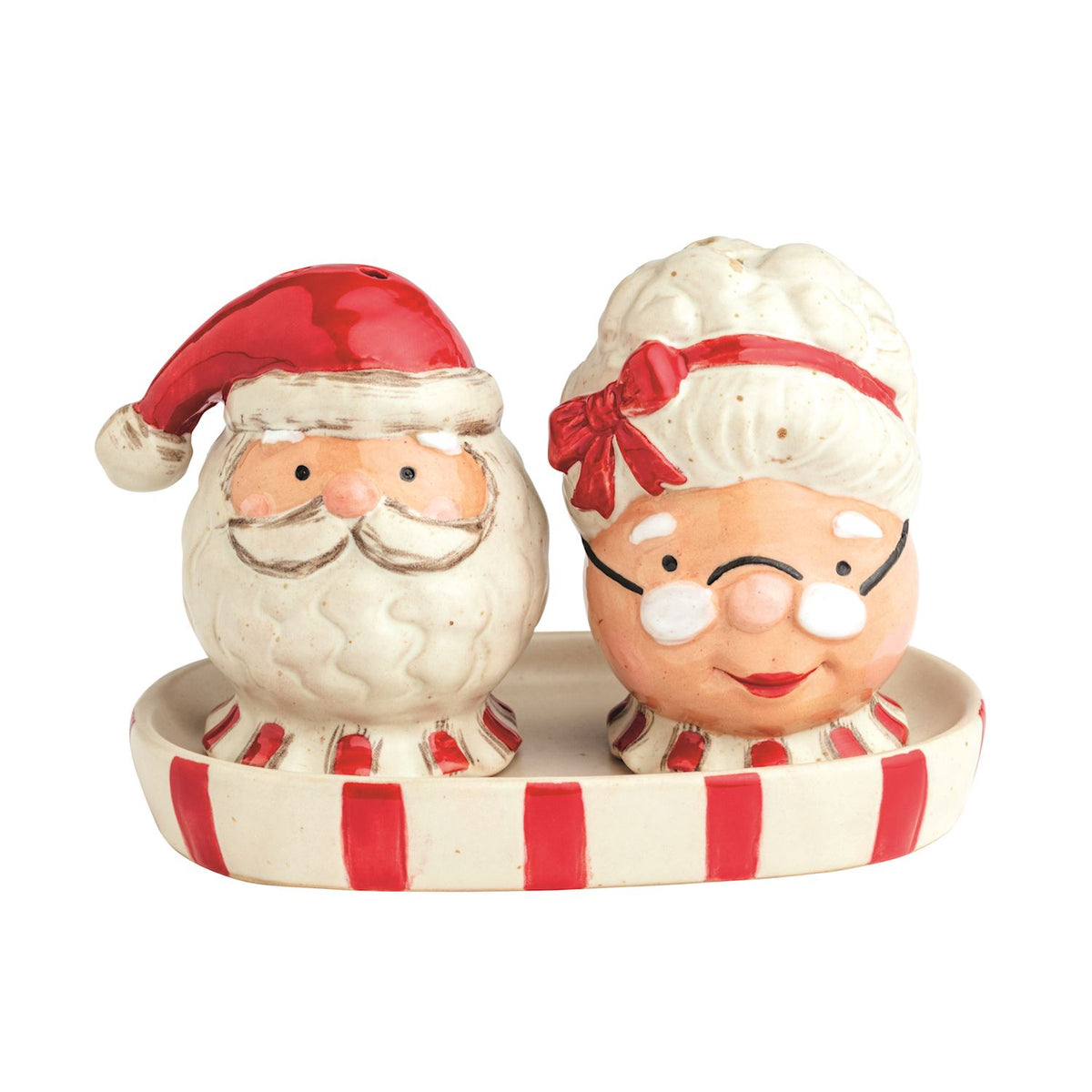 MUD PIE MR. & MRS. CLAUS SALT & PEPPER SET