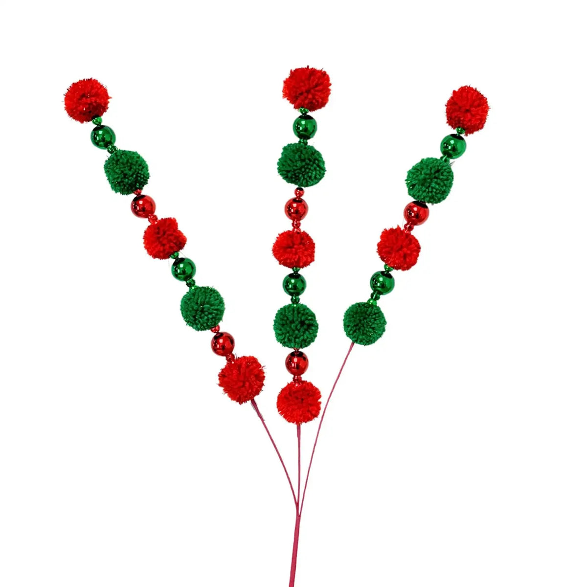 David Christopher's Pom Pom Vp Ball Spray X 3 Red/Green 28"