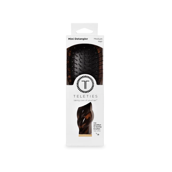 Teleties Mini Detangler Hair Brush for Medium Hair - Tortoise