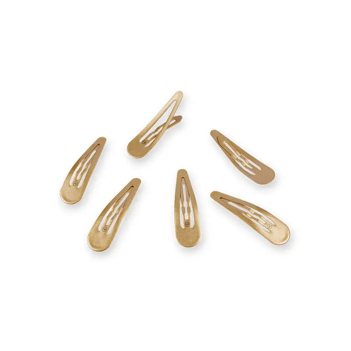 Teleties Snap Clip | Gold | 6 Count