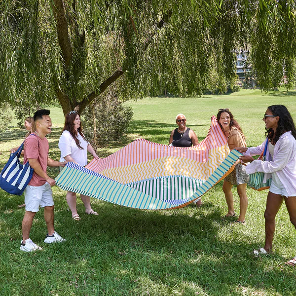 Dock & Bay Picnic Blanket - Stripe Up Your Life - GRS Certified-L