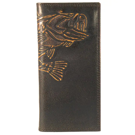 Zep-Pro Bass Burnished Leather Secretary Wallet