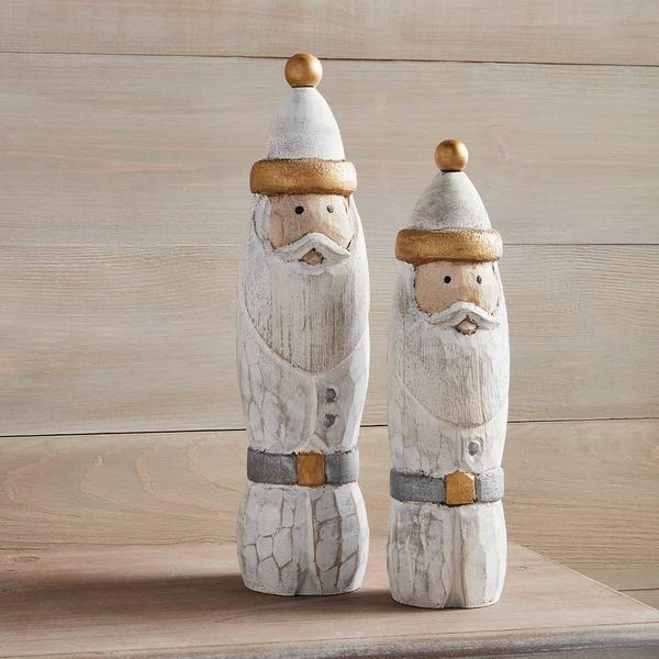 MUD PIE LARGE GOLD SANTA SITTER