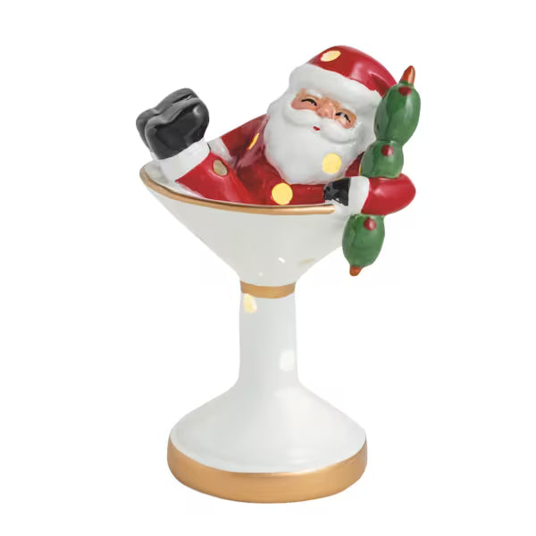 MUD PIE SANTA MARTINI LIGHT-UP SITTER