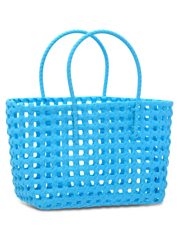 Iscream Small Blue Woven Tote