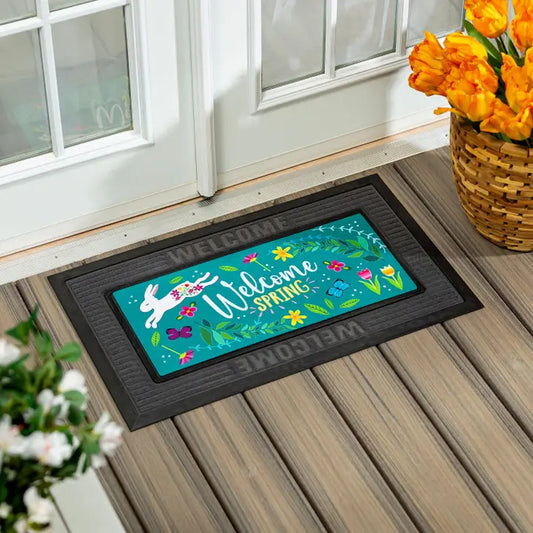 Evergreen Enterprises Welcome Spring Bunny Sassafras Switch Mat