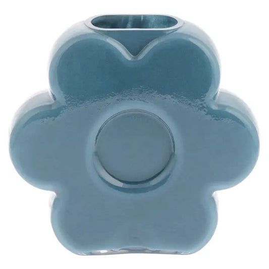 Karma Glass Flower Vase-Blue