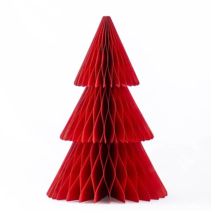 The Royal Standard Accordion Paper Tree Dark Red 15"