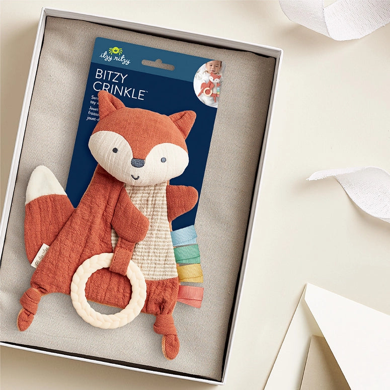 Itzy Ritzy Fox Bitzy Crinkle™ Sensory Toy with Teether