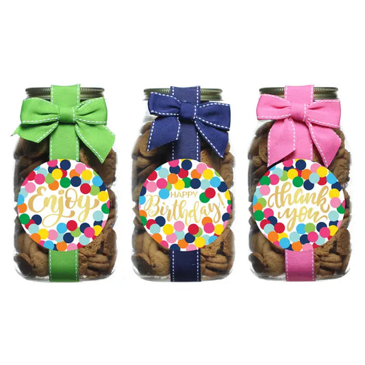 Oh, Sugar! Cookie Jars - Confetti Dot - Quart-Chocolate Chip