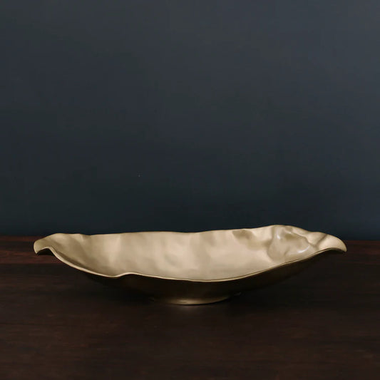 Beatriz Ball SIERRA MODERN Maia Medium Long Oval Bowl (Gold)