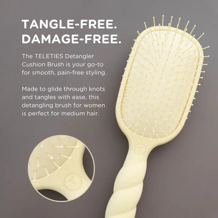 Teleties Detangler Hair Brush For Medium Hair - Tan