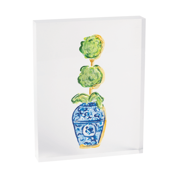 MUD PIE TOPIARY ACRYLIC PLAQUE