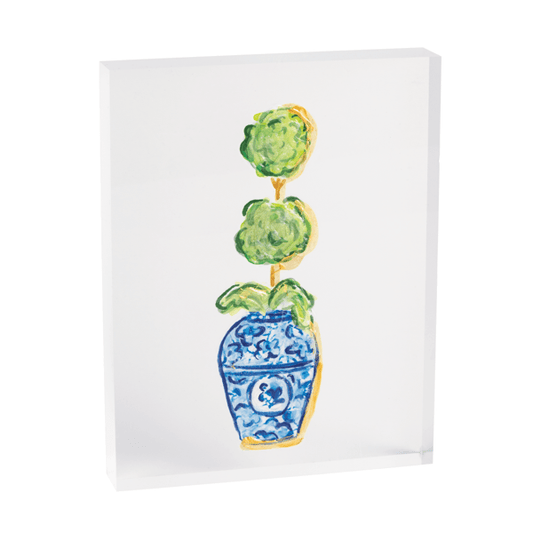 MUD PIE TOPIARY ACRYLIC PLAQUE