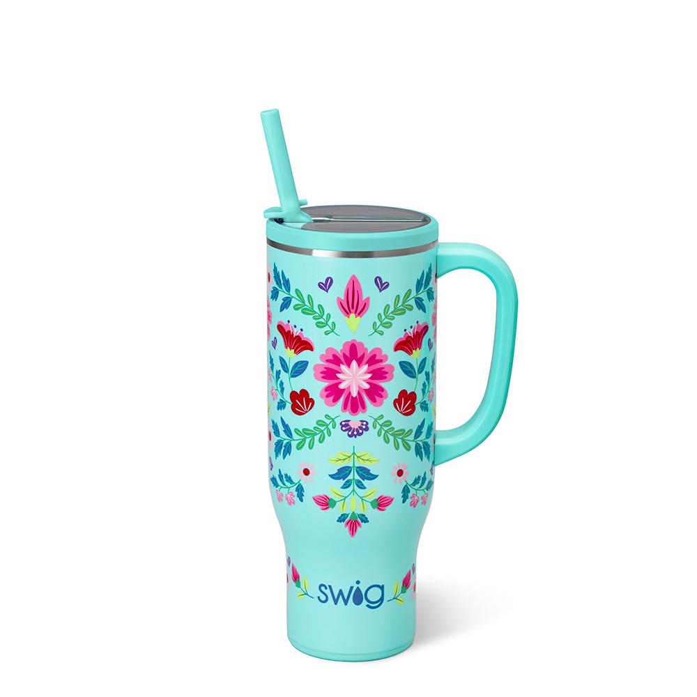 Swig Life Flora Azul Mega Mug 30oz