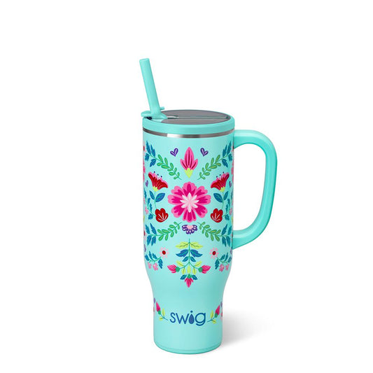 Swig Life Flora Azul Mega Mug 30oz