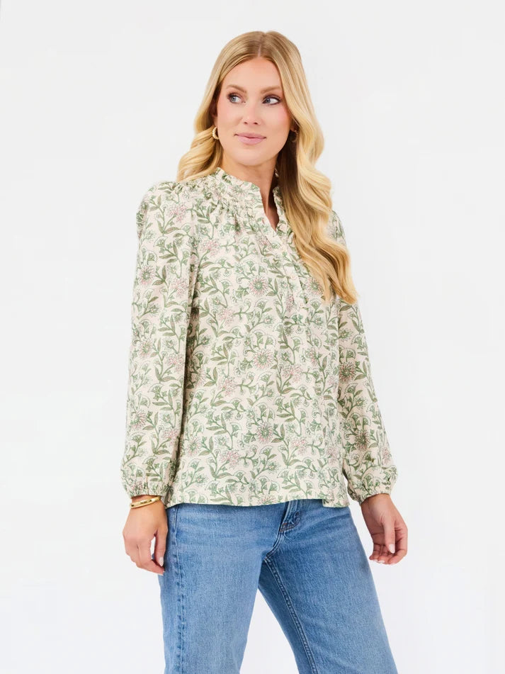 Mary Square Dawn Tee | Thistle Vines Tan