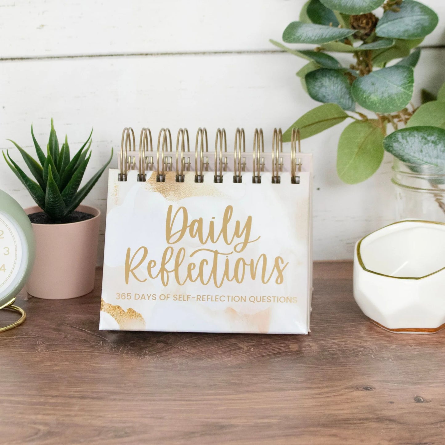 bloom Daily Planners Inspirational Perpetual Desk Easel, Daily Reflection Questions