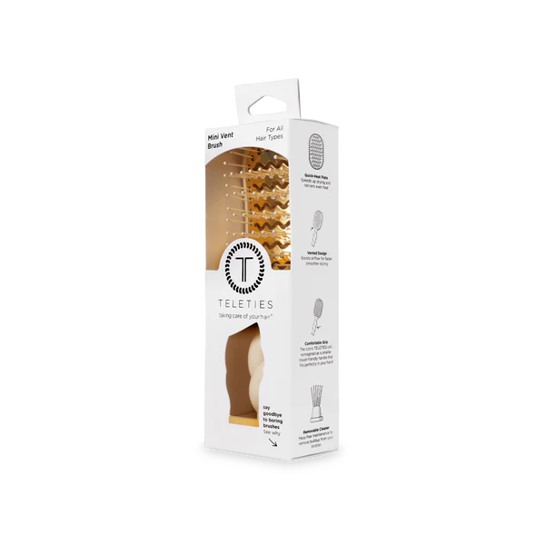 Teleties Mini Vented Hair Brush - Tan