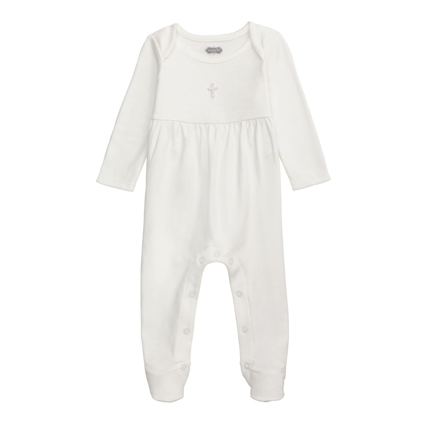 MUD PIE IVORY CROCHET CROSS SLEEPER