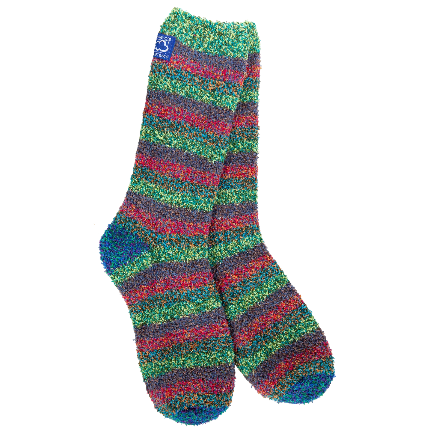 World's Softest Socks Holiday Multi Crew-Peaceful Multi