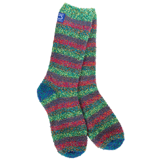 World's Softest Socks Holiday Multi Crew-Peaceful Multi