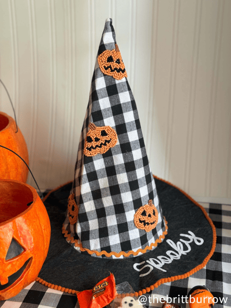 MUD PIE MEDIUM BEADED WITCH HAT SITTER