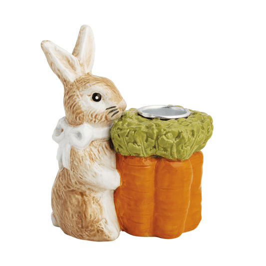 MUD PIE CARROT CERAMIC TAPER HOLDER