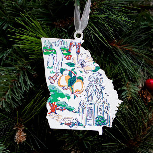 Galvanized Georgia Love Ornament