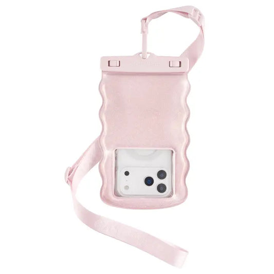 Case-Mate Wavy Waterproof Floating Phone Pouch-Ballet Pink Twinkle