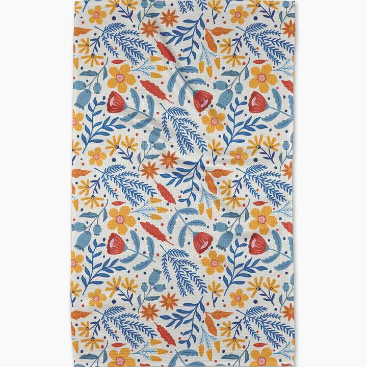 Geometry Folk Flora Tea Towel