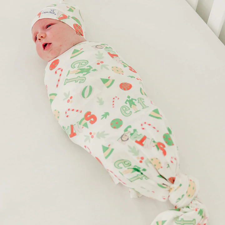 Copper Pearl Knit Swaddle Blanket - Elf