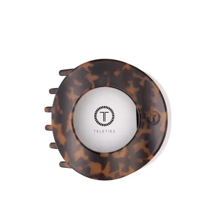 Teleties Tortoise | Large| Flat Circle Hair Clip