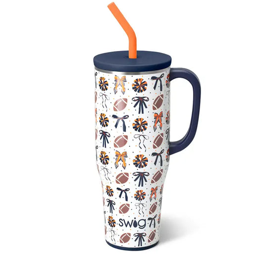 Swig Life We've Got Spirit Navy + Orange Mega Mug (40oz)