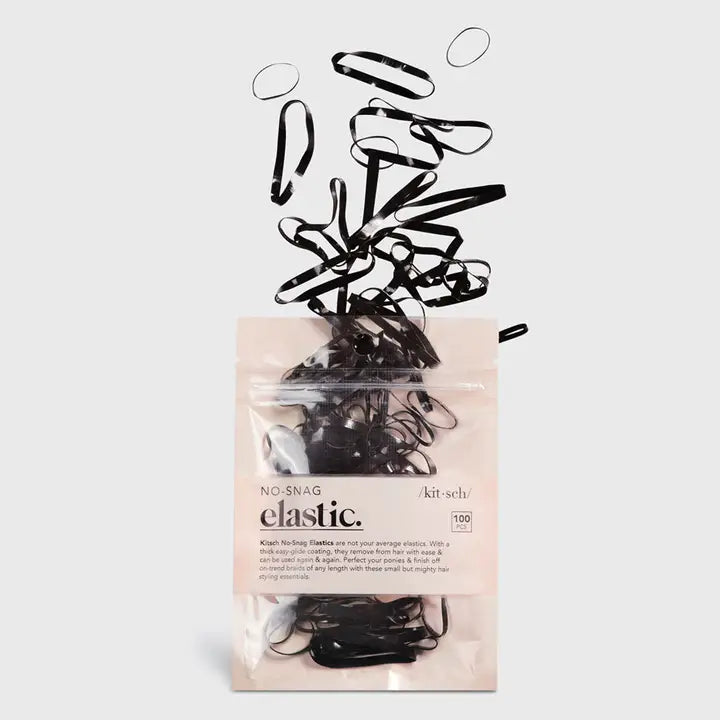 Kitsch No-Snag Elastic 100pc - Black