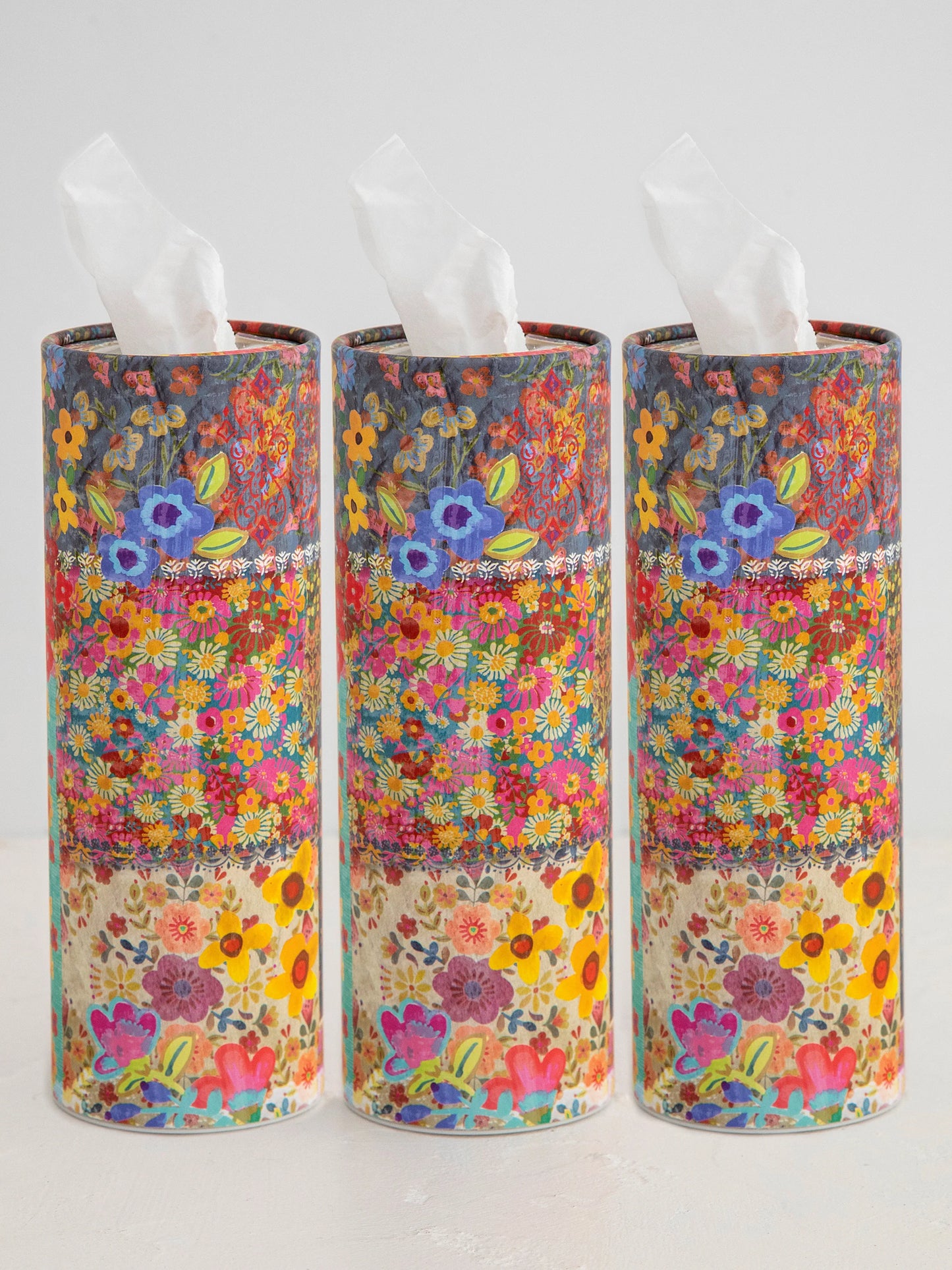 Natural Life Car Tissues, Set of 3 - Patchwork